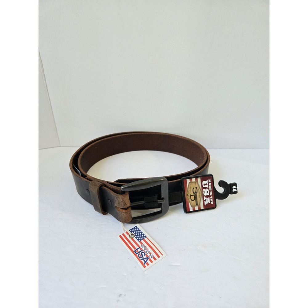 3D belt Mens distressed western brown leather belt D1162 sz 44